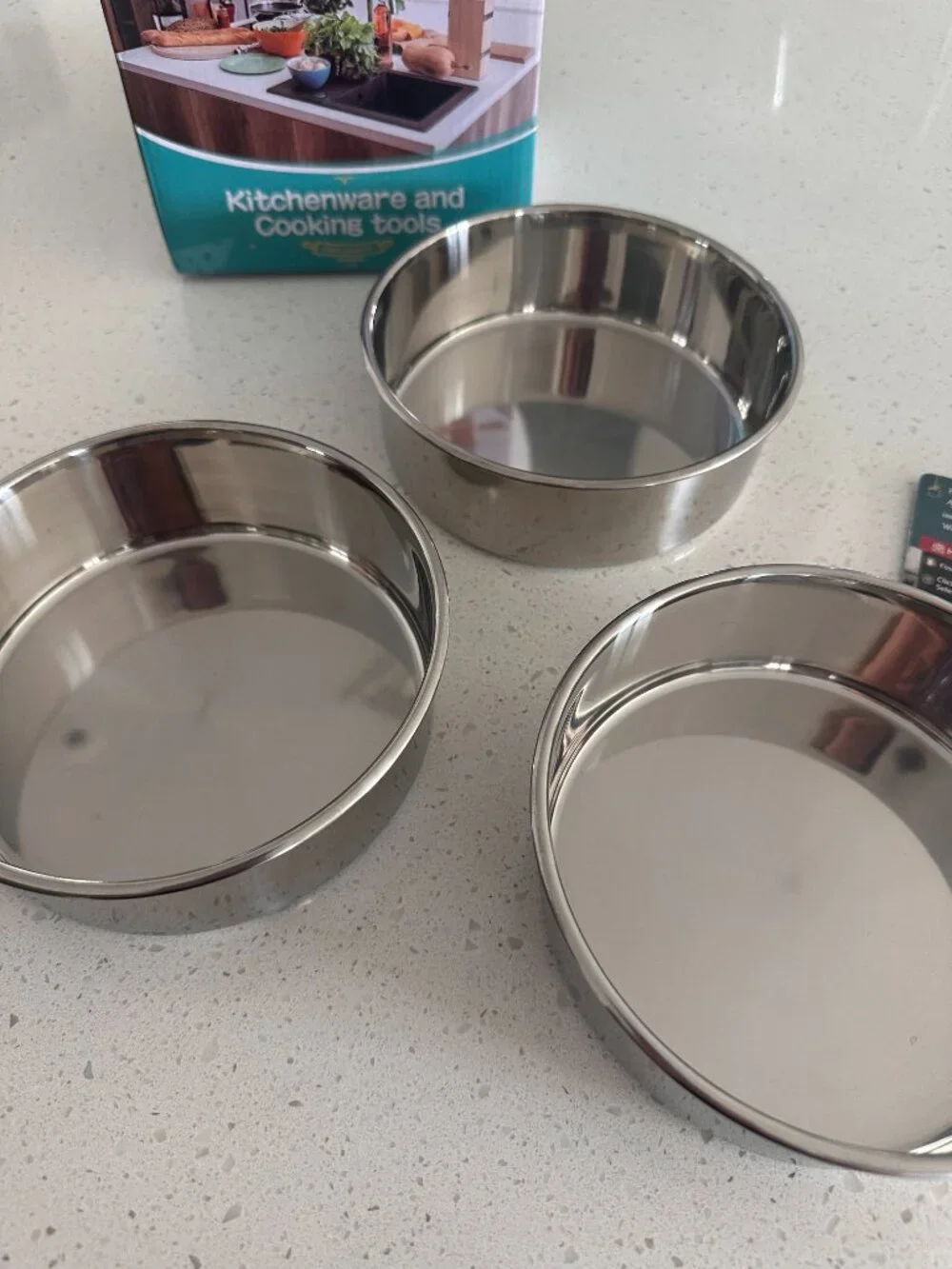 Set of 3 Stainless Steel 6-Inch Cake Pans